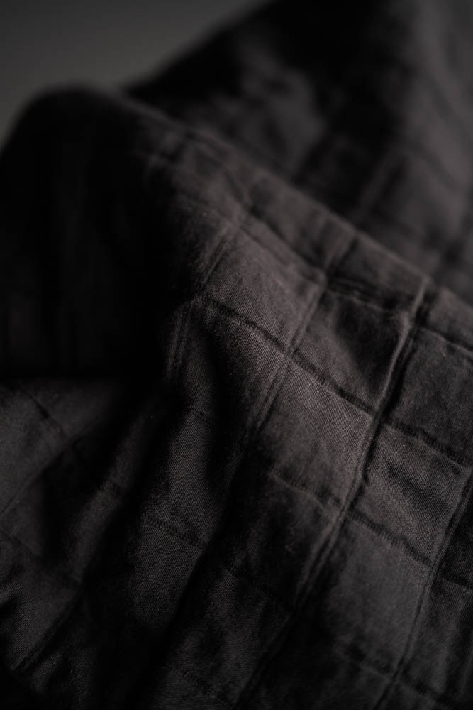 Cotton Jacquard Square - Merchant and Mills - Black (per 1/2 metre)