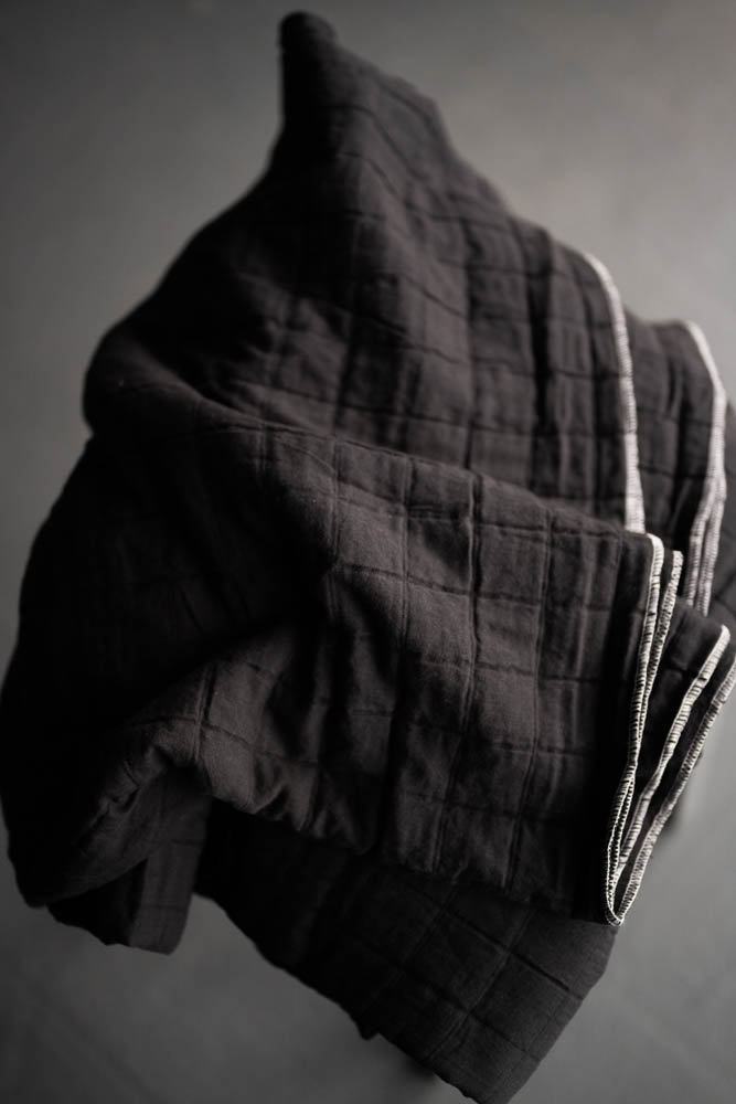 Cotton Jacquard Square - Merchant and Mills - Lunar Black (per 1/2 metre)