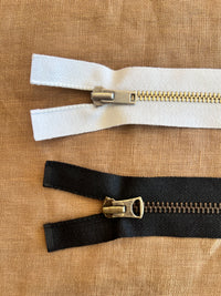 Waldes 60cm (23.6") Separating Metal Zipper with Cotton Tape
