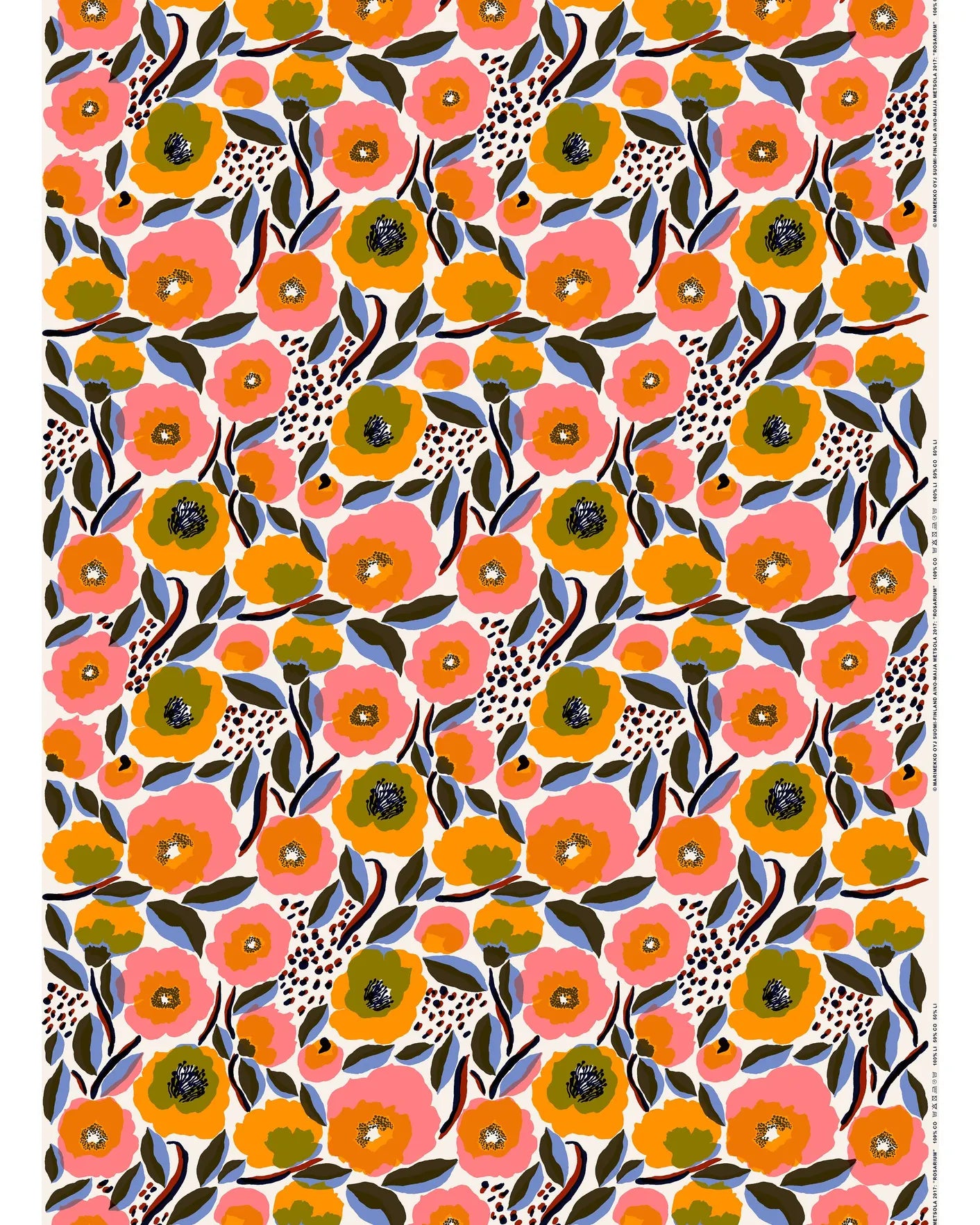 Marimekko Rosarium Cotton Fabric (per 1/2M)