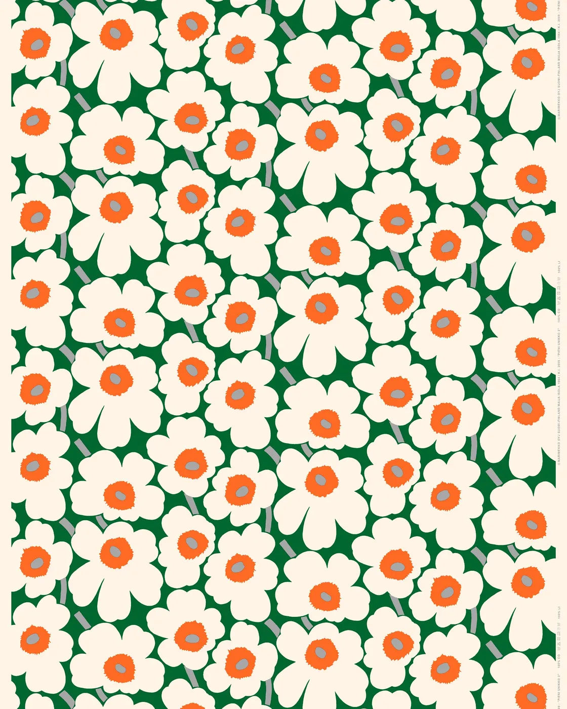 Marimekko Pieni Unikko Acrylic-Coated Cotton Fabric - (Per 1/2 Metre)