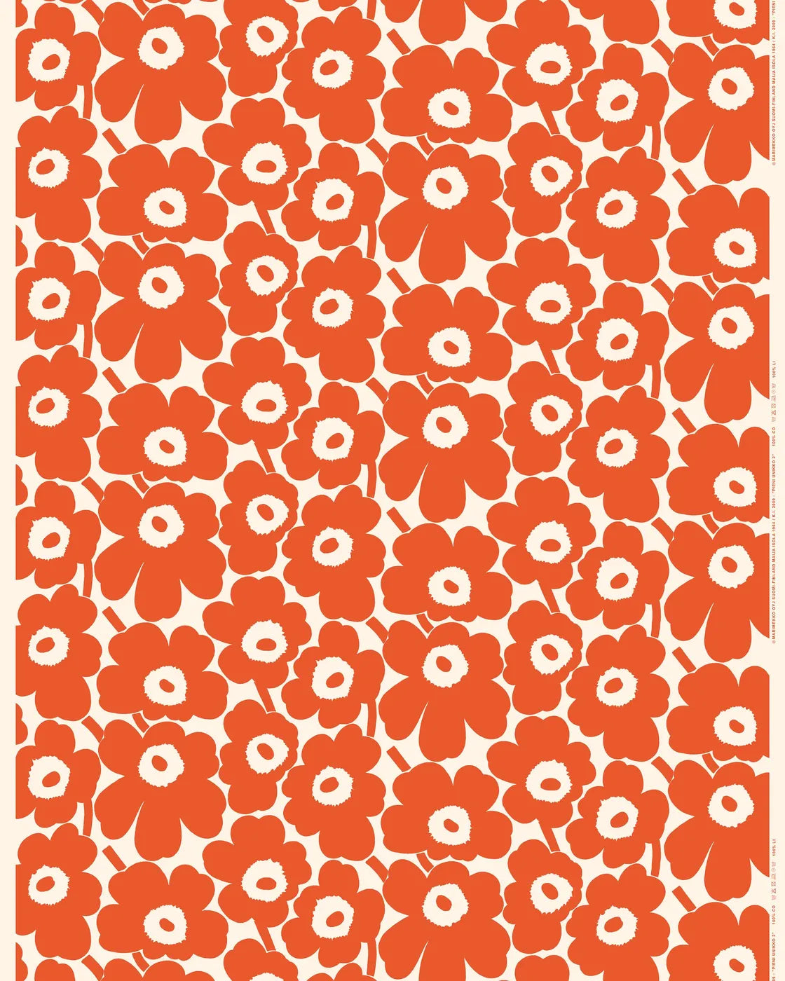 Marimekko Pieni Unikko Cotton Fabric - (Per 1/2 Metre)