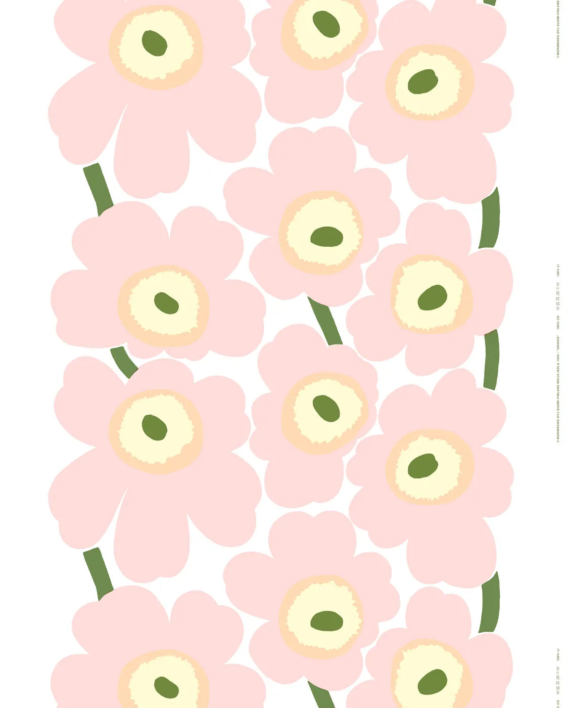 Marimekko Unikko Cotton Sateen Fabric (per 1/2 M)