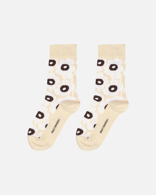 Marimekko Kirmailla Unikko Socks - White/Cream/Black