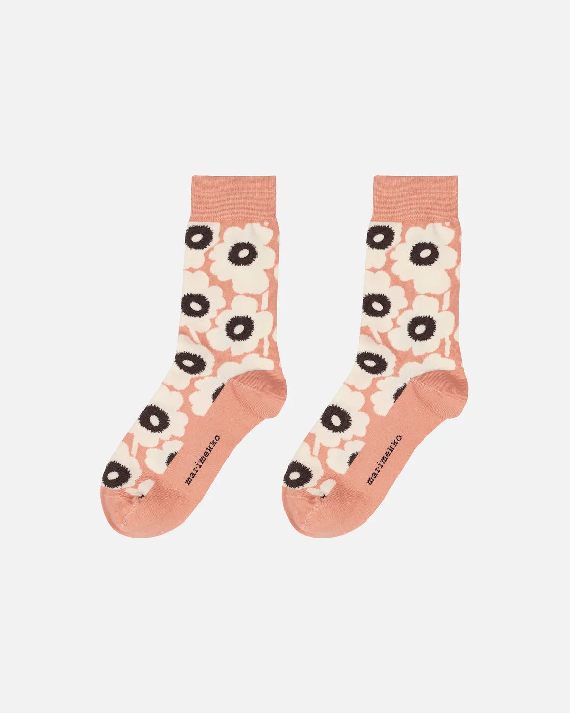 Marimekko Kirmailla Unikko Socks - Cream/Black/Salmon