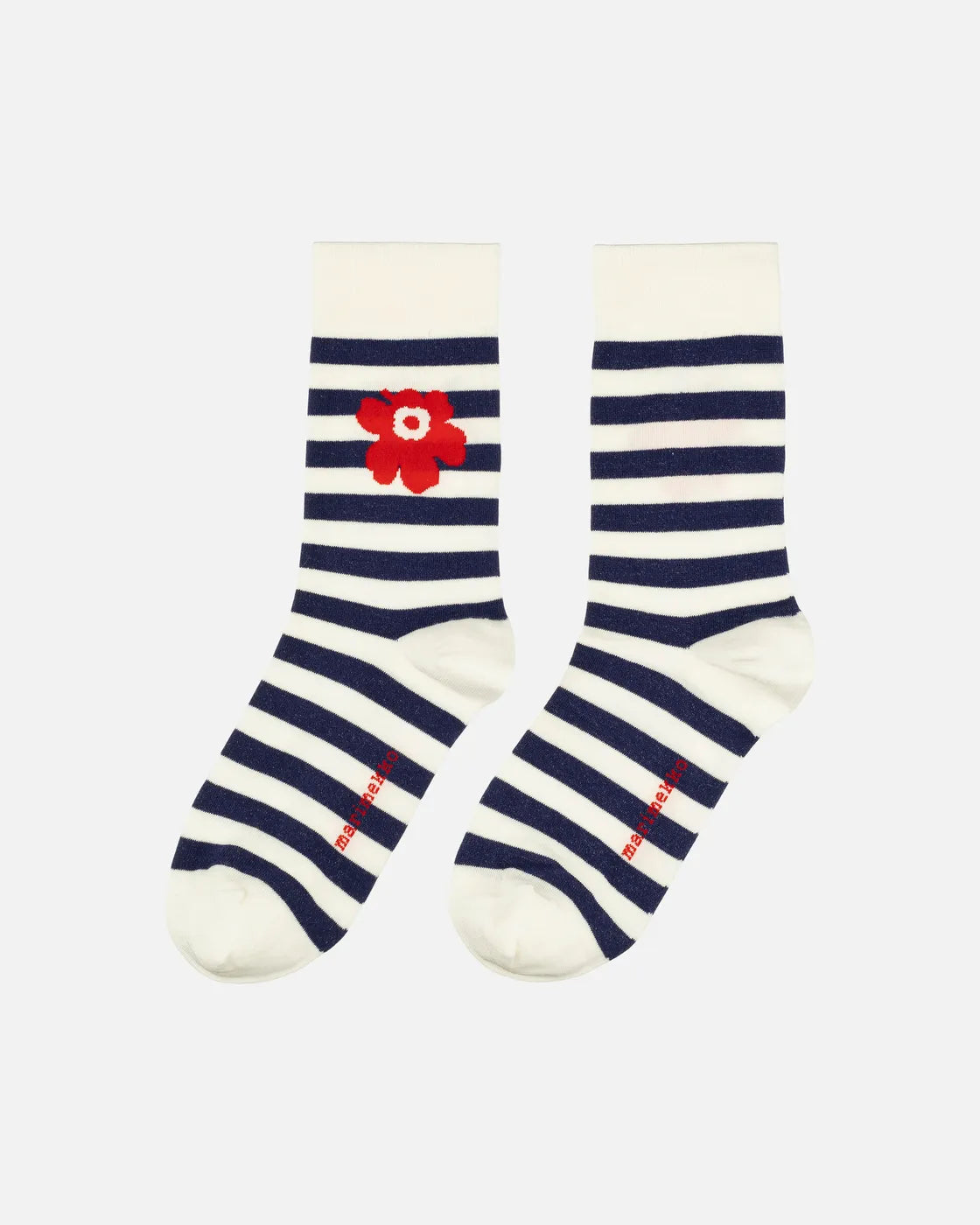 Marimekko Kasvaa Tasaraita Unikko One Socks