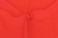 Recycled Poly Ribbed Swimwear Fabric - Cherry Red - Per 1/2M