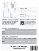 Puff and Pencil Palma Dress with Tee Sleeves - Paper Pattern