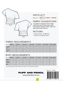 Puff and Pencil Drop Top - Paper Pattern
