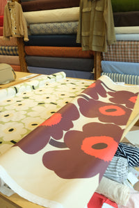 Marimekko Unikko Acrylic-Coated Organic Cotton Fabric - (Per 1/2 Metre)