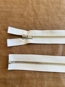 Waldes 60cm (23.6") Separating Metal Zipper with Cotton Tape