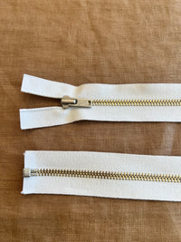 Waldes 60cm (23.6") Separating Metal Zipper with Cotton Tape