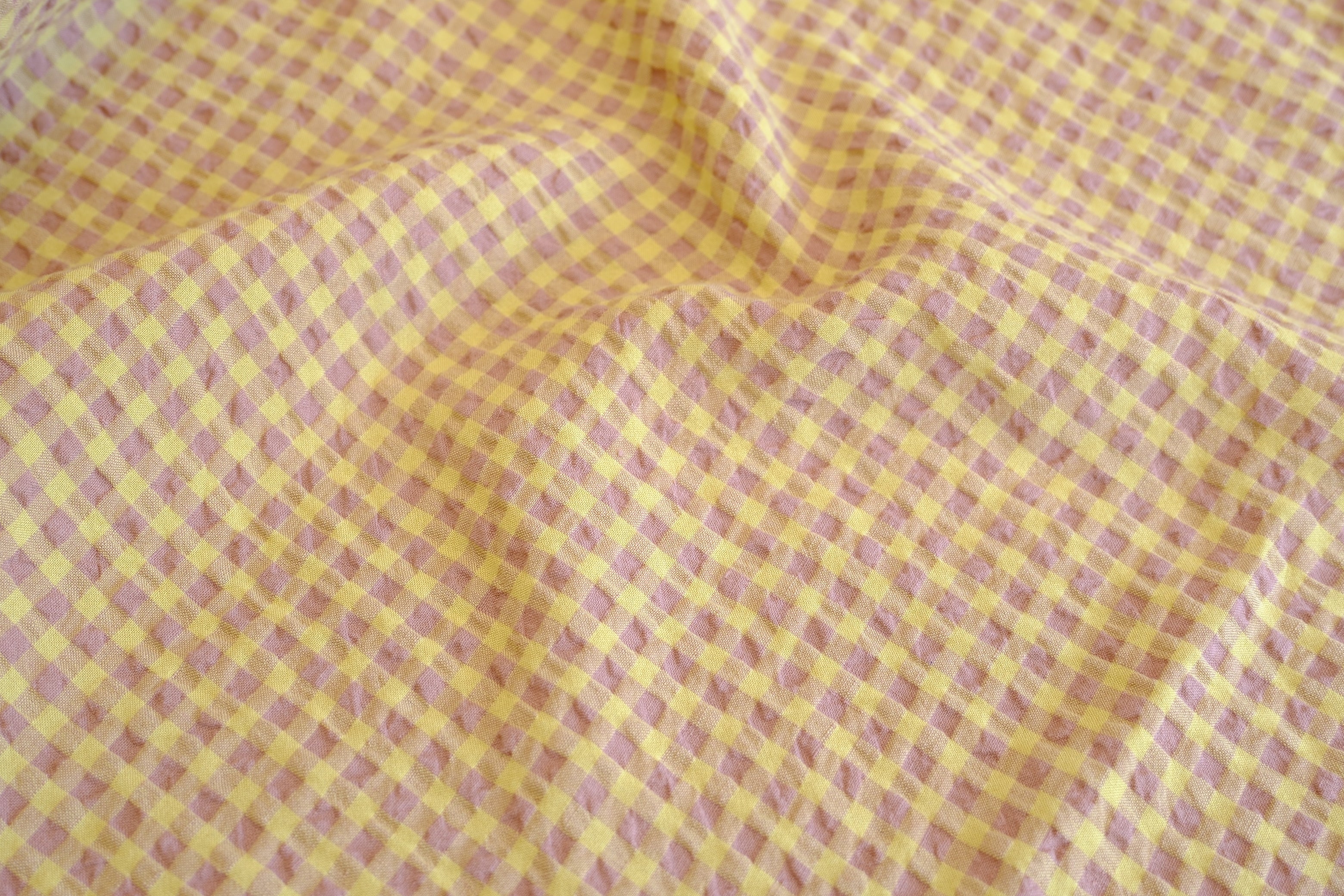 Seersucker Gingham Linen Blend (per 1/2M)