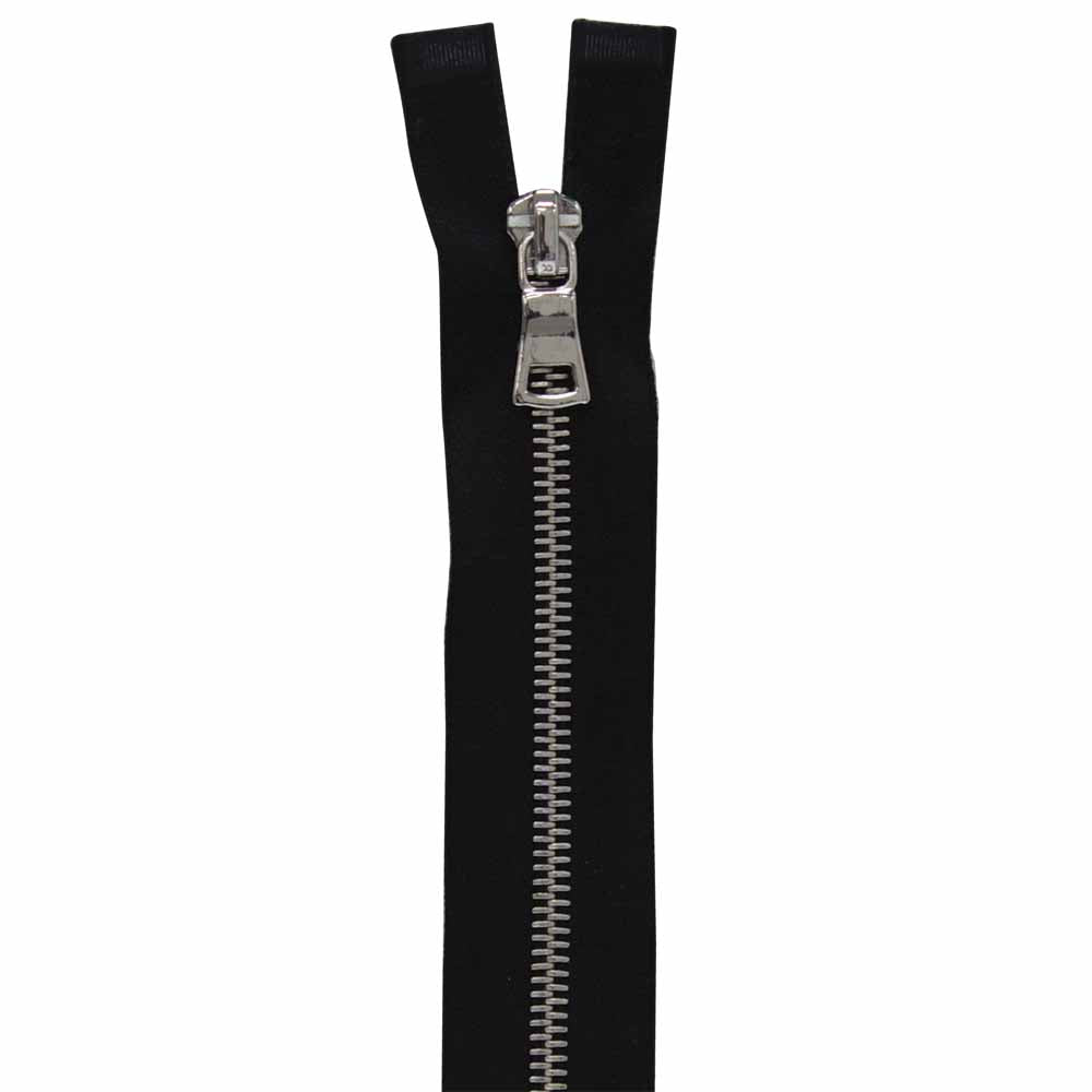 One-Way Separating Zipper 50 - 60 cm (20 - 24″) - Black