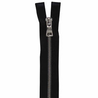 One-Way Separating Zipper 50 - 60 cm (20 - 24″) - Black