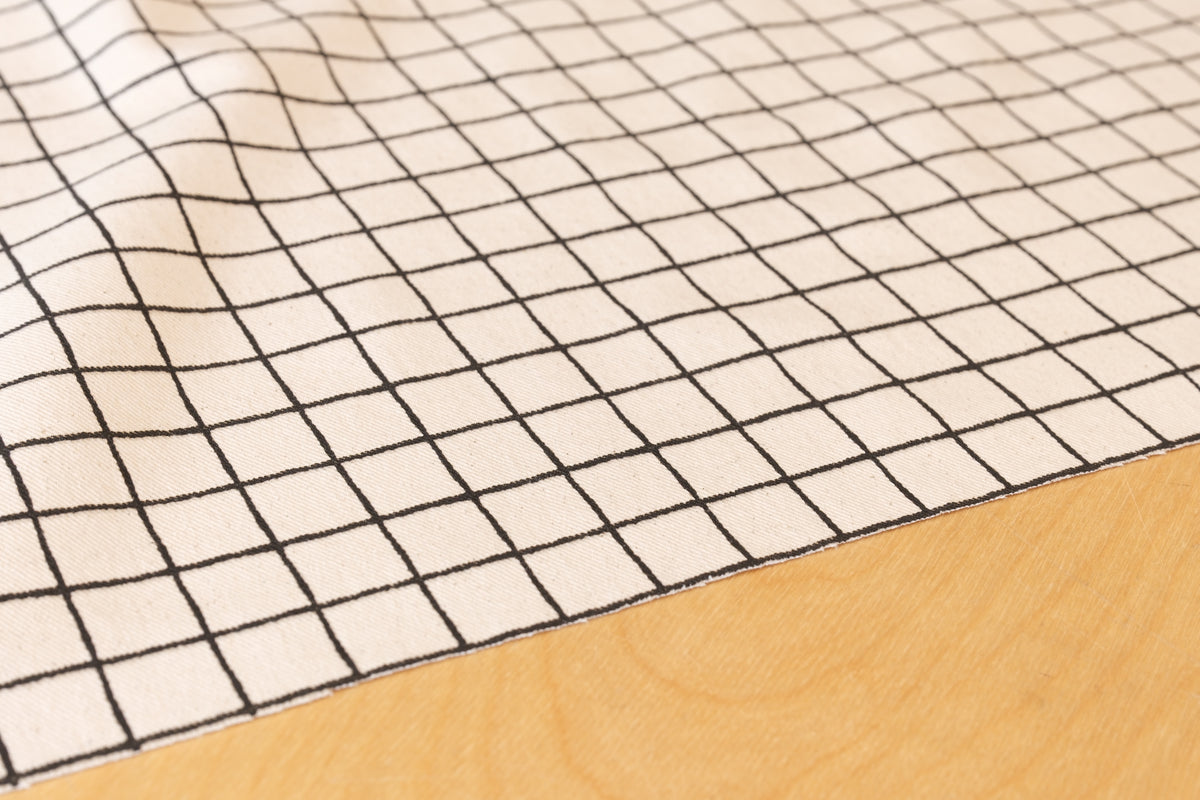 10oz Grid Printed Cotton Twill (per 1/2 M)