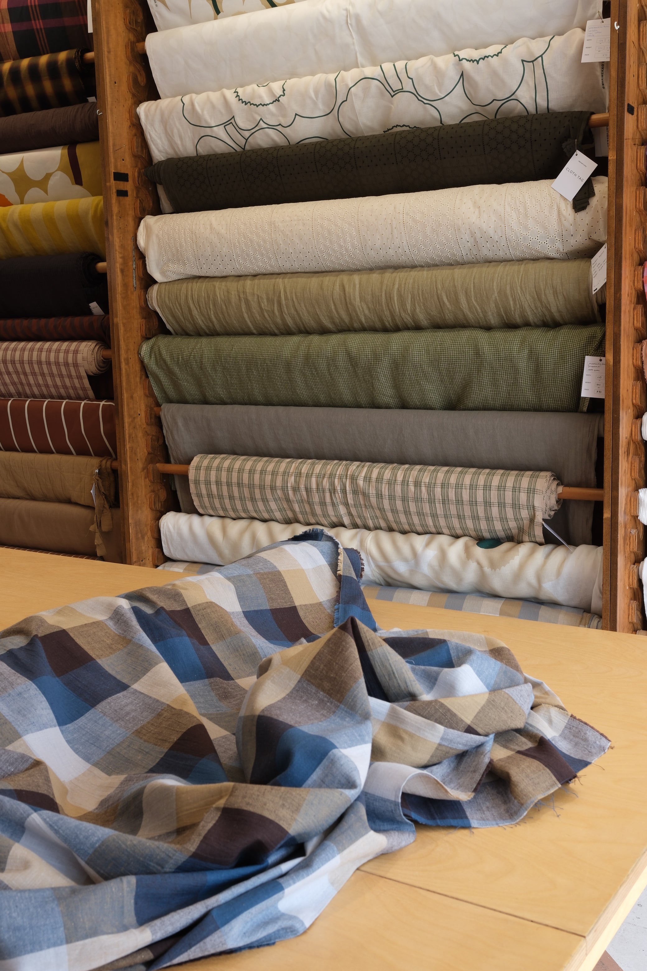 Cotton Ramie Linen Blend Yarn-Dyed Sheeting - per 1/2 M