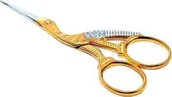 24K Gold Plated Stork Embroidery Scissors