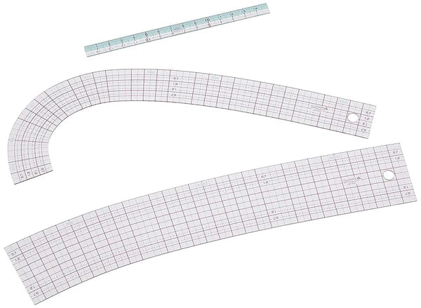 Clover 3 Piece Curve Ruler Set