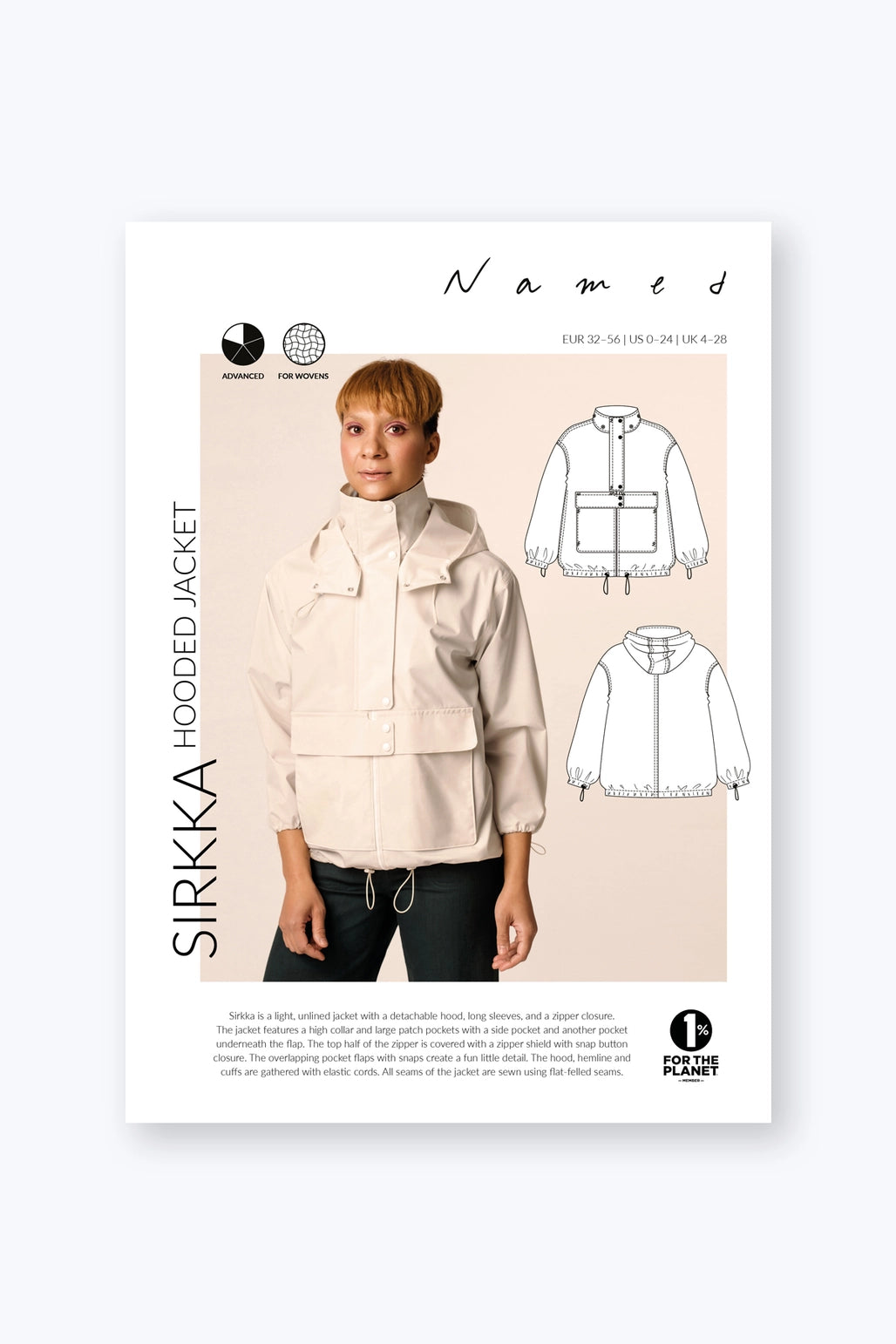Named Clothing Sirkka Hooded Jacket (Paper Pattern)