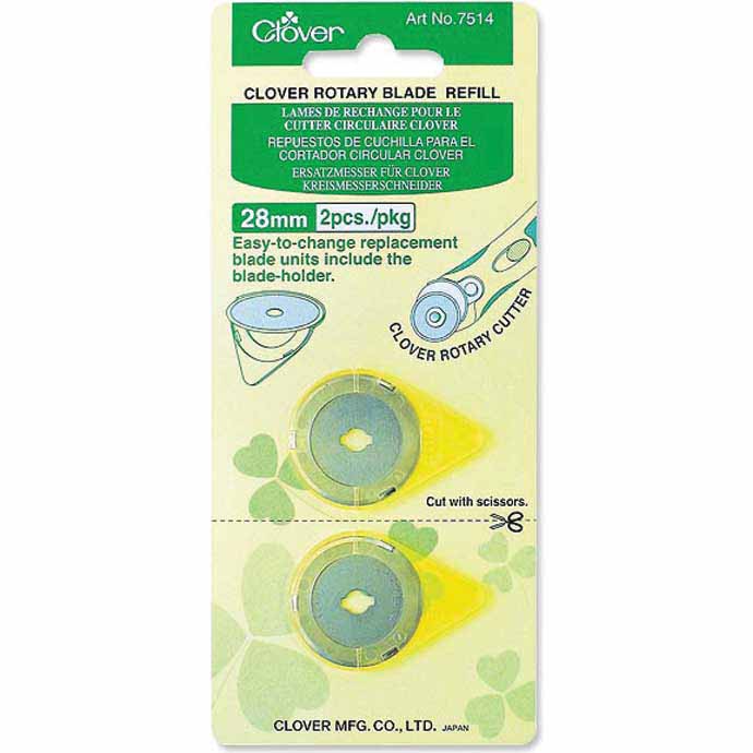 Clover Roti Tar CLOVER - Rotary Blade Refill - 28mm (2 pc) – The Sewing Club
