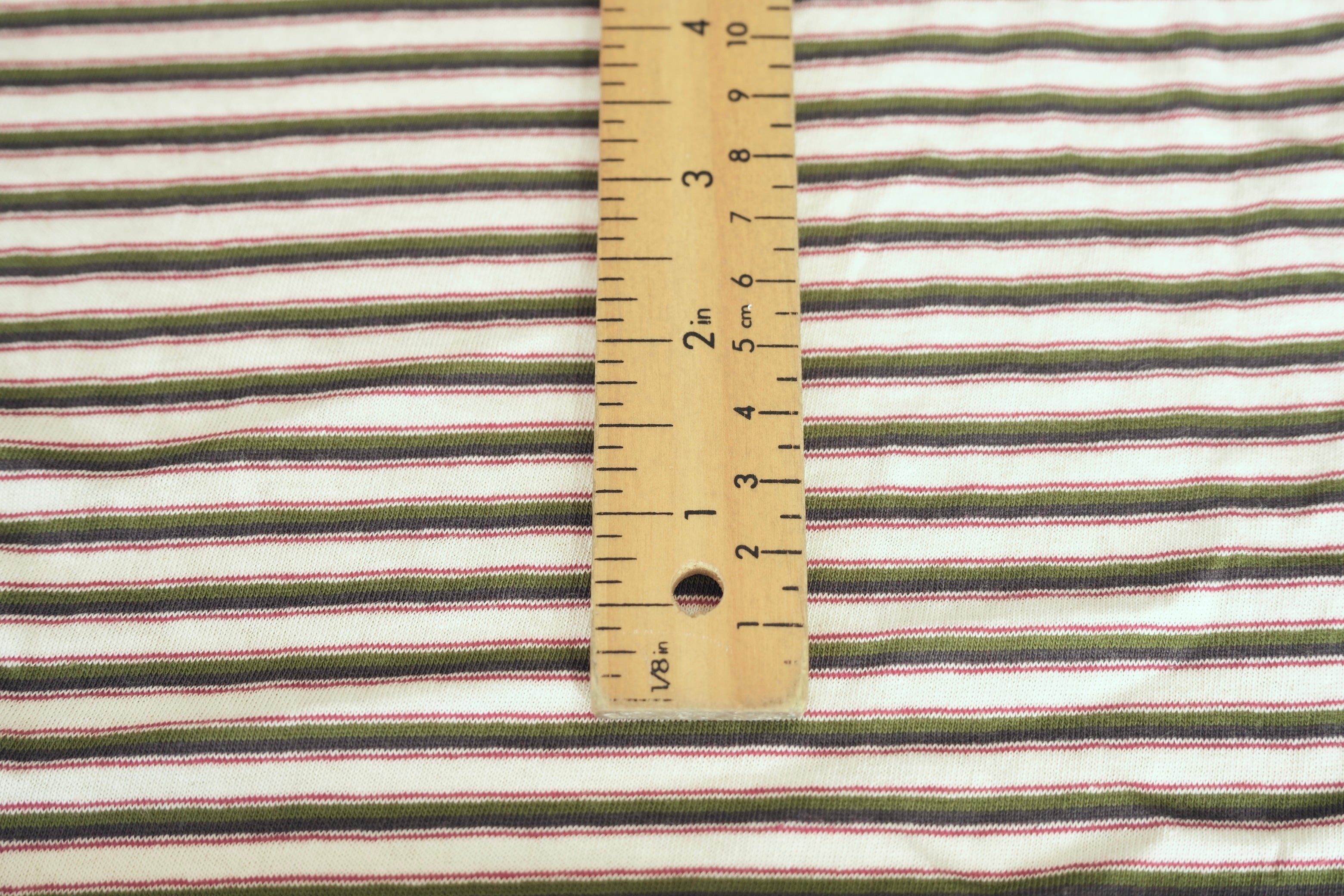 100% Cotton Retro Stripe Jersey (per 1/2M)