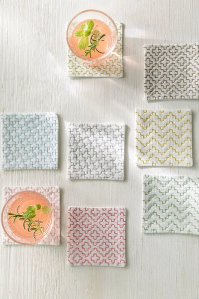 COSMO Hidamari Sashiko Coaster Navy