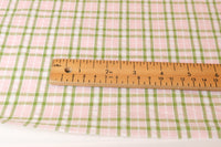 100% Cotton Seersucker - Green and Pink (Per 1/2 M)