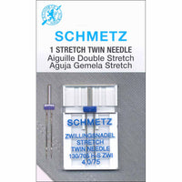 SCHMETZ #1775 Stretch Twin Needle Carded - 75/11 - 4.0mm