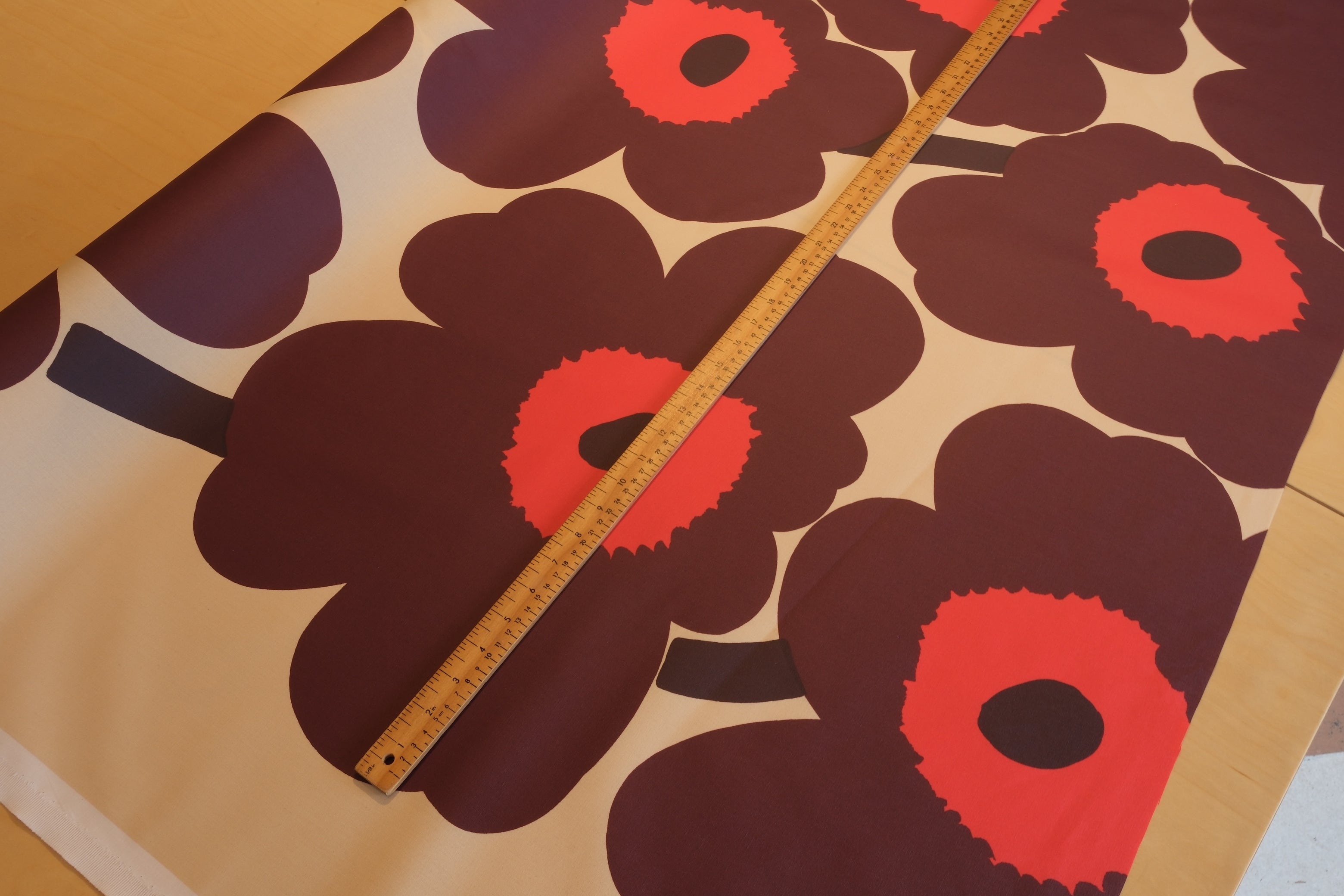 Marimekko Unikko Acrylic-Coated Organic Cotton Fabric - (Per 1/2