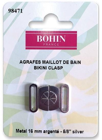 Bikini Clasp 16mm - 5/8" Gun Black - Bohin France