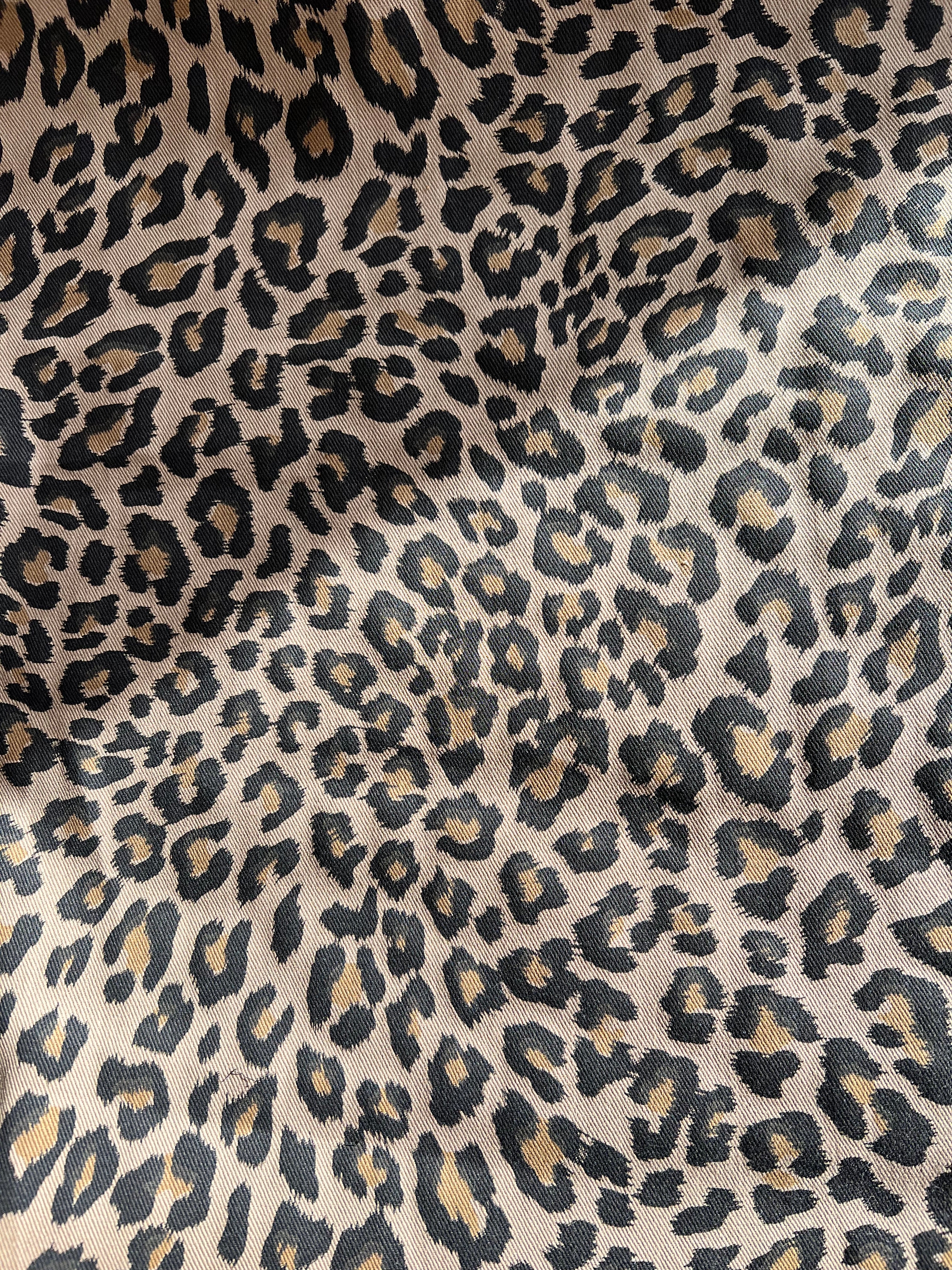 Leopard Print Cotton Denim - per 1/2M