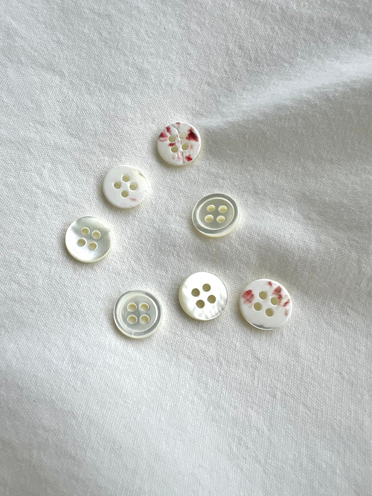 Trocas Shell Button - White - Size 18L (11mm)