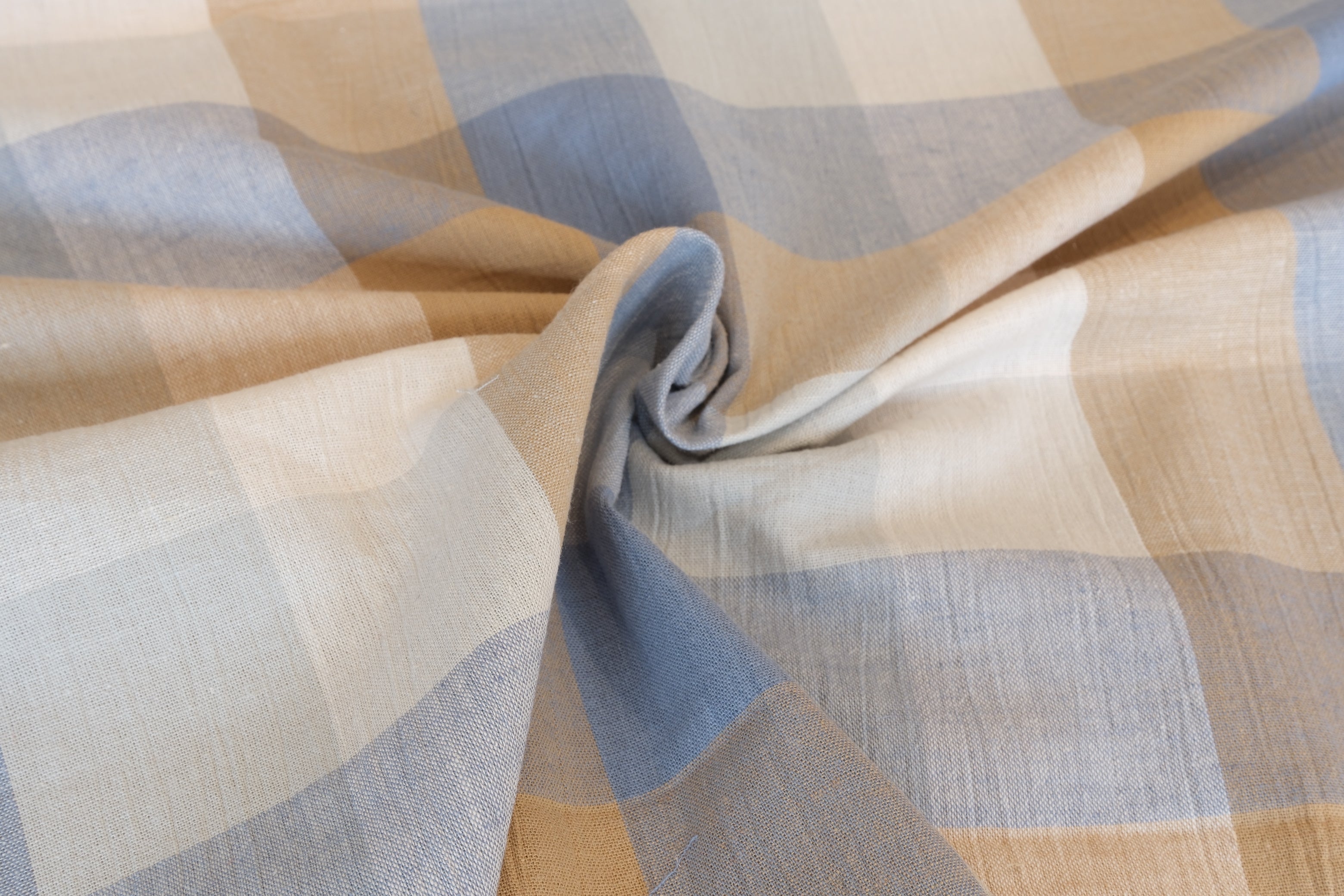 Cotton Ramie Linen Blend Yarn-Dyed Sheeting - per 1/2 M
