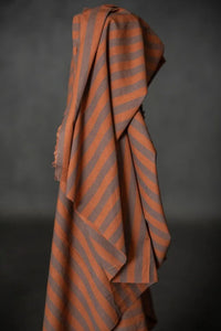 Merchant & Mills Double Chocolate Cotton/Linen Stripe (per 1/2 M)