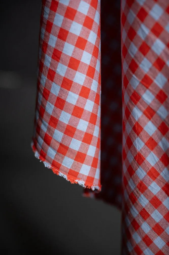 Merchant & Mills Hot Candy Organic Cotton/Linen Gingham (per 1/2M)