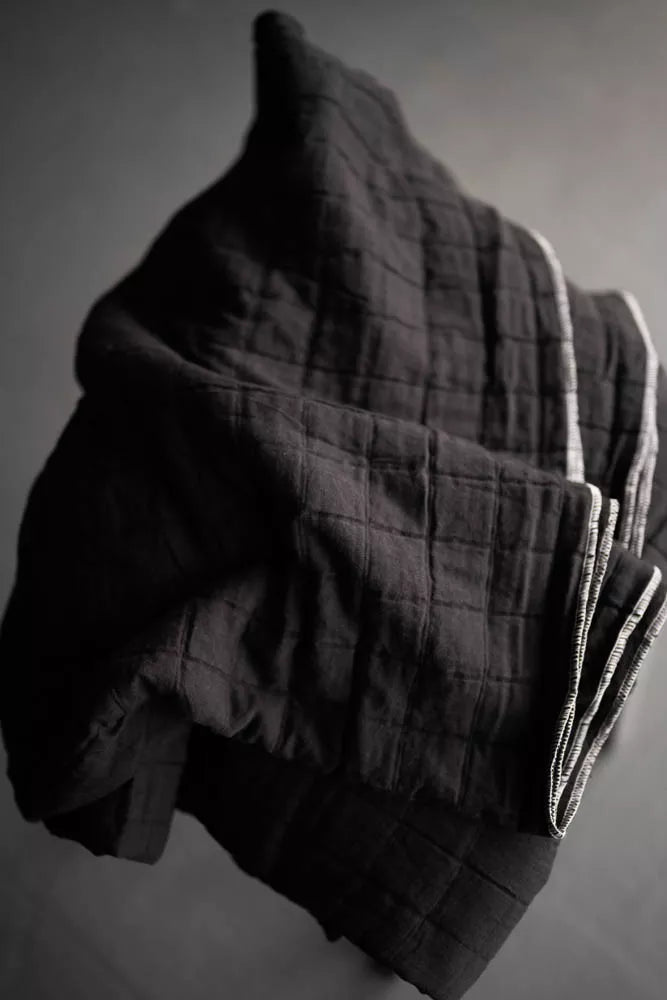 Cotton Jacquard Square - Merchant & Mills - Lunar Black (per 1/2 metre)