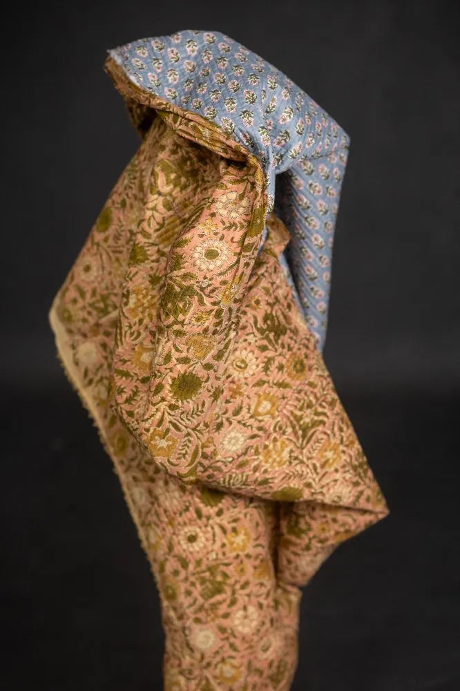 Merchant & Mills Quilted Maricel Pinks & Phoebe Blues Indian Cotton (per 1/2 M)