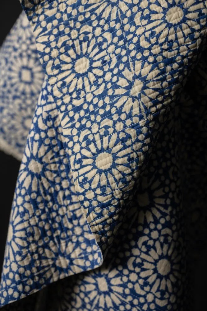 Merchant & Mills Papercut Blue Quilt Indian Cotton (per 1/2M)