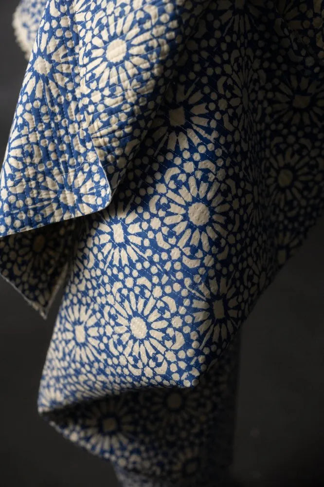 Merchant & Mills Papercut Blue Quilt Indian Cotton (per 1/2M)