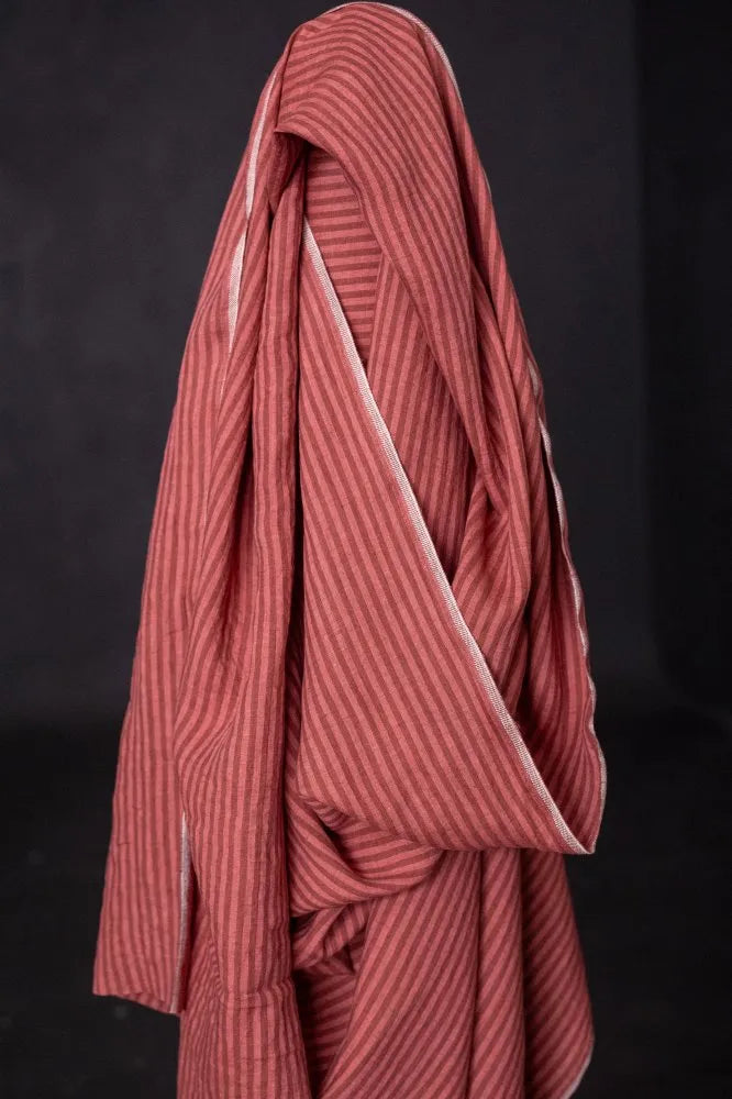 Merchant & Mills Pink Cloud Stripe Linen (per 1/2M)