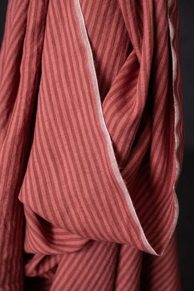 Merchant & Mills Pink Cloud Stripe Linen (per 1/2M)