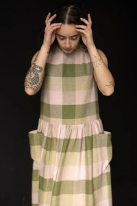 Merchant & Mills Vetiver Check Linen (per 1/2M)