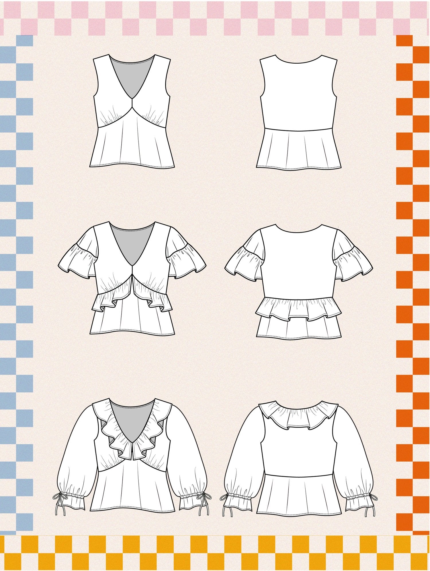 Les Perlines - The Cove Blouse - PDF Pattern