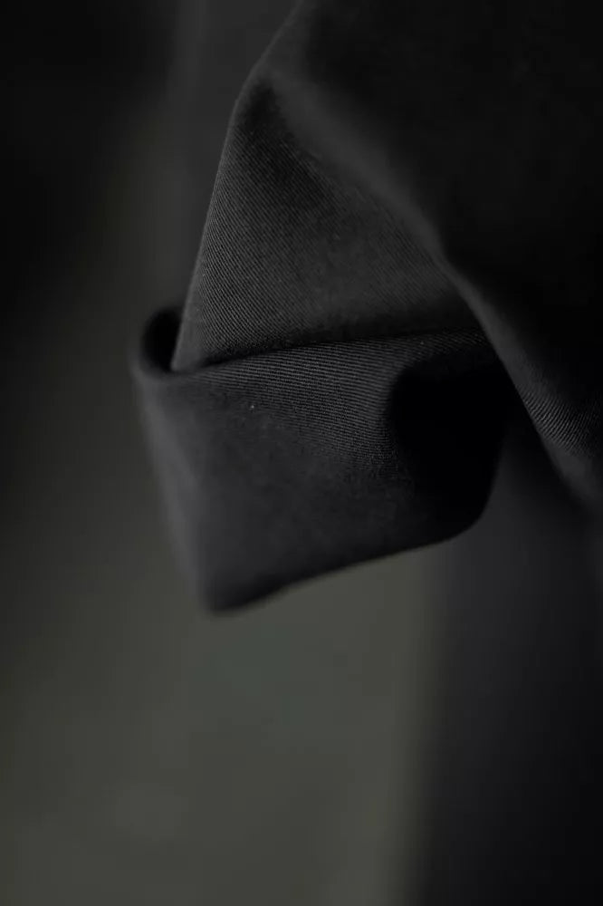 Merchant and Mills Black 8oz. Organic Cotton Sanded Twill (per 1/2M)