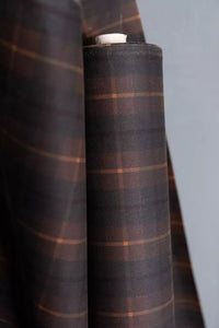 Merchant & Mills Hunter Brown Tartan Oilskin (per 1/2 M)