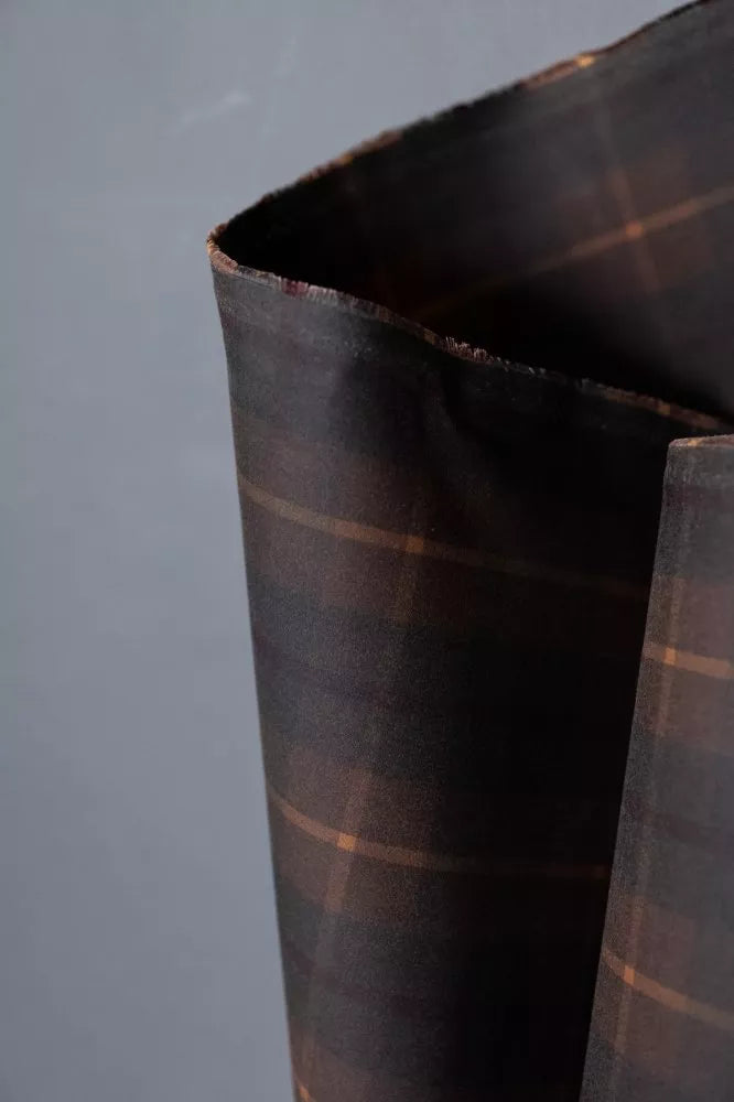 Merchant & Mills Hunter Brown Tartan Oilskin (per 1/2 M)