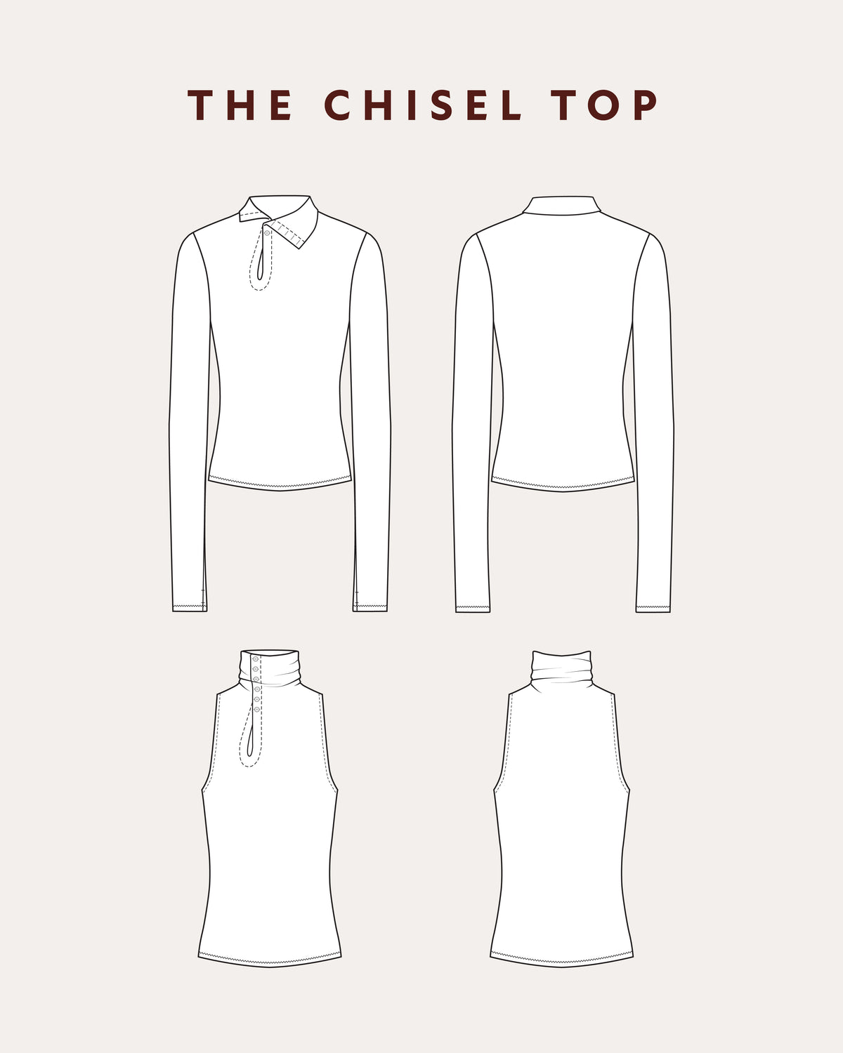 Chisel Point Sewing Àlamain The Chisel Top Sewing Pattern – The Sewing Club