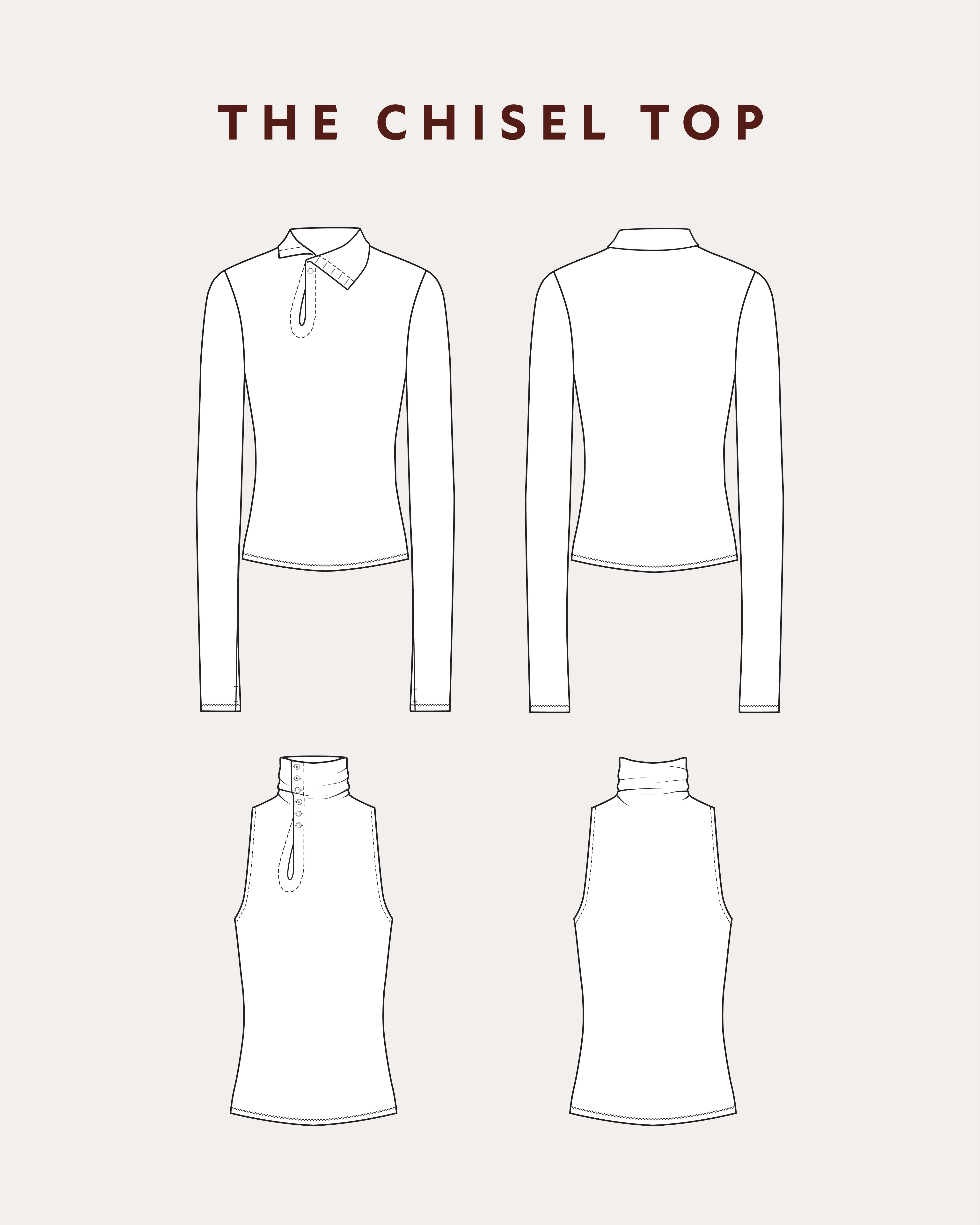 Àlamain The Chisel Top Sewing Pattern