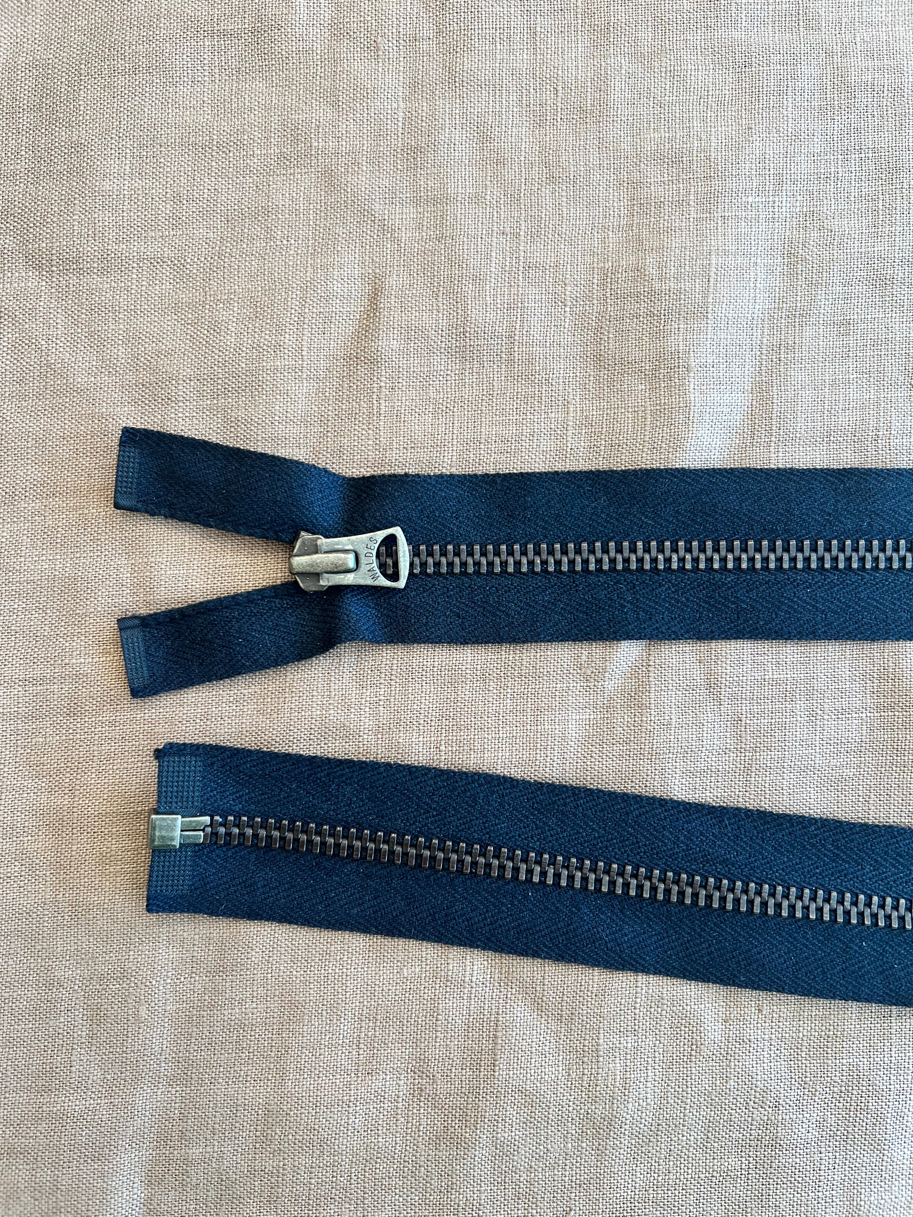 Waldes 60cm (23.6") Separating Metal Zipper with Cotton Tape